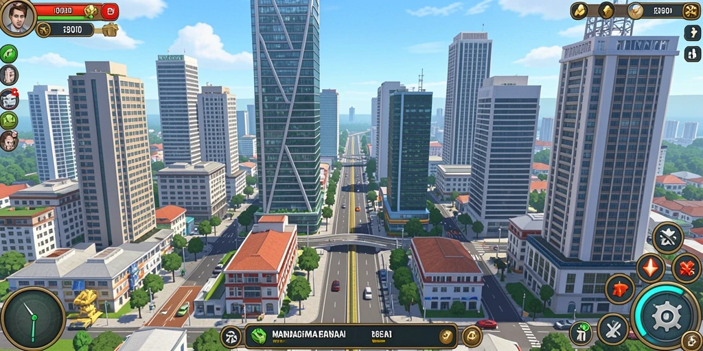 Tampilan layar utama D06 dengan karakter yang menarik.