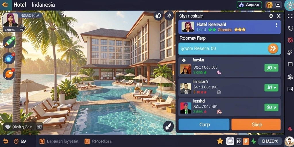 Tampilan antarmuka permainan yang menarik dan user-friendly.