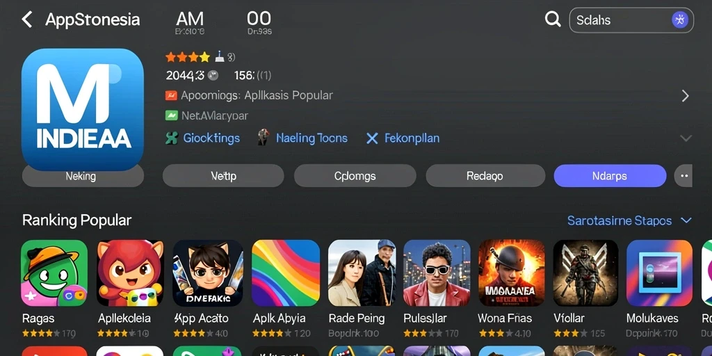 Tampilan antarmuka utama NEX288 yang menarik.