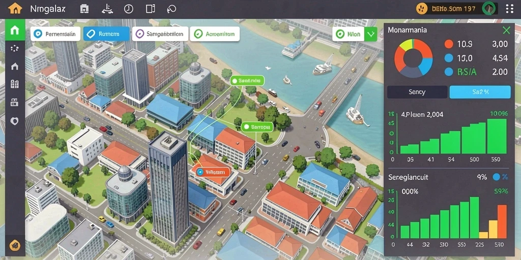 Screenshot 1 menunjukkan karakter utama dalam aksi.