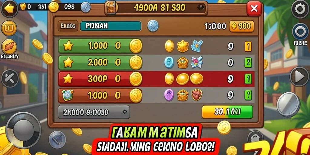 Tampilan antarmuka permainan yang intuitif.